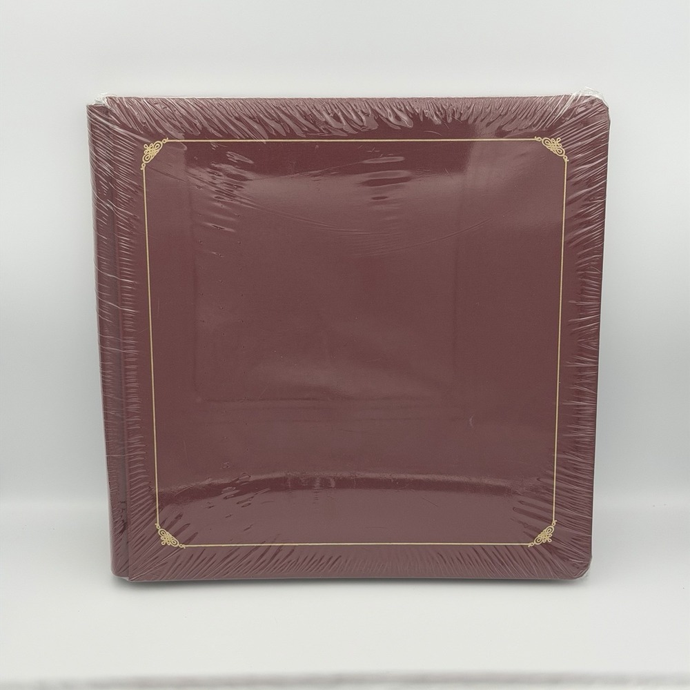 CREATIVE MEMORIES Scrapbook Album w/Pages‎ Burgundy w/ Gold Trim